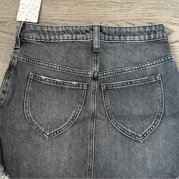 Free People Bailey Denim Mini Skirt - Size 25 - Maverick/Black - NWT - Picture 5 of 11